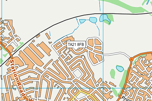 TA21 8FB map - OS VectorMap District (Ordnance Survey)