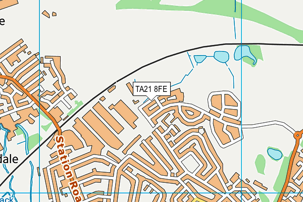 TA21 8FE map - OS VectorMap District (Ordnance Survey)