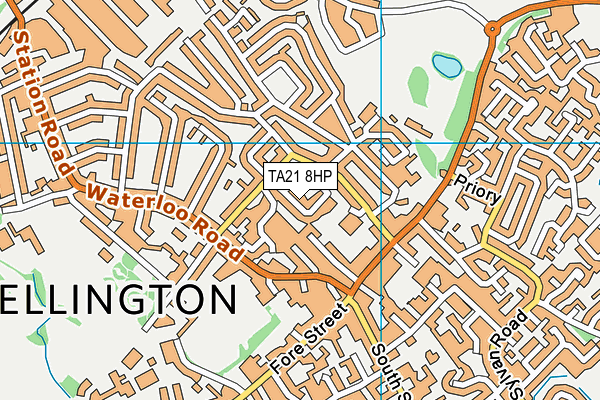 TA21 8HP map - OS VectorMap District (Ordnance Survey)