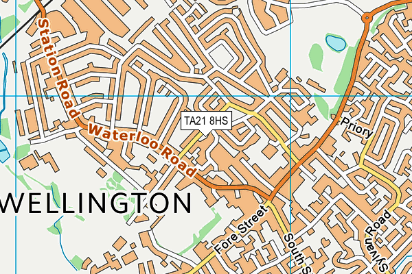 TA21 8HS map - OS VectorMap District (Ordnance Survey)