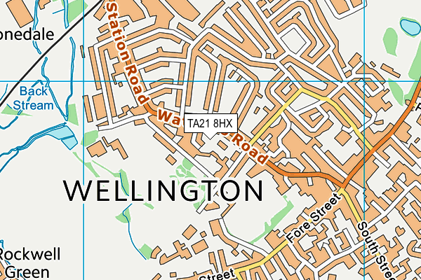 TA21 8HX map - OS VectorMap District (Ordnance Survey)
