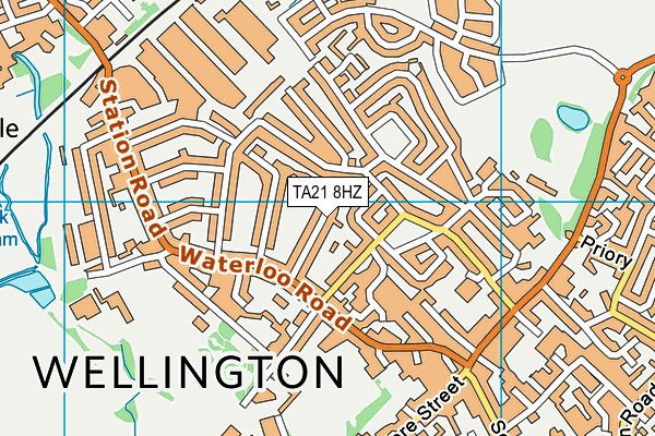 TA21 8HZ map - OS VectorMap District (Ordnance Survey)