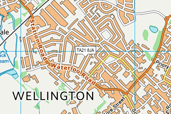 TA21 8JA map - OS VectorMap District (Ordnance Survey)