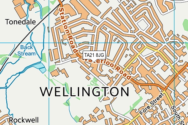 TA21 8JG map - OS VectorMap District (Ordnance Survey)