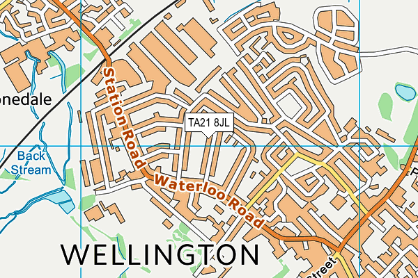 TA21 8JL map - OS VectorMap District (Ordnance Survey)