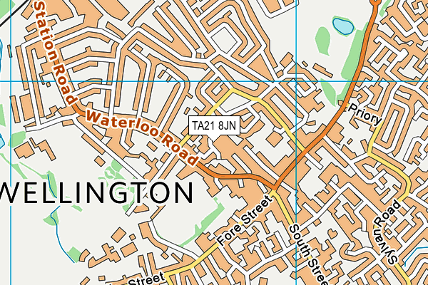 TA21 8JN map - OS VectorMap District (Ordnance Survey)