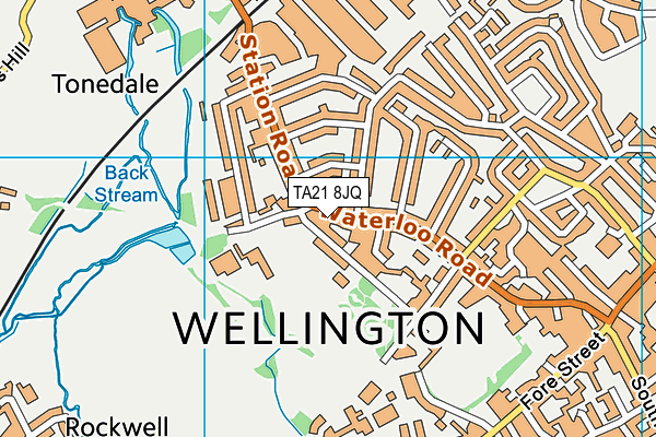 TA21 8JQ map - OS VectorMap District (Ordnance Survey)