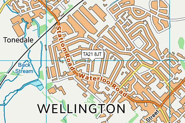 TA21 8JT map - OS VectorMap District (Ordnance Survey)