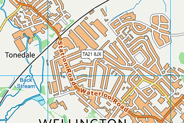 TA21 8JX map - OS VectorMap District (Ordnance Survey)