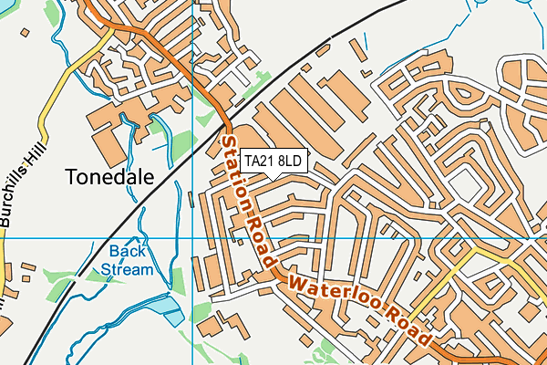 TA21 8LD map - OS VectorMap District (Ordnance Survey)