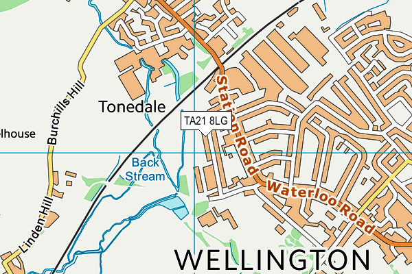 TA21 8LG map - OS VectorMap District (Ordnance Survey)