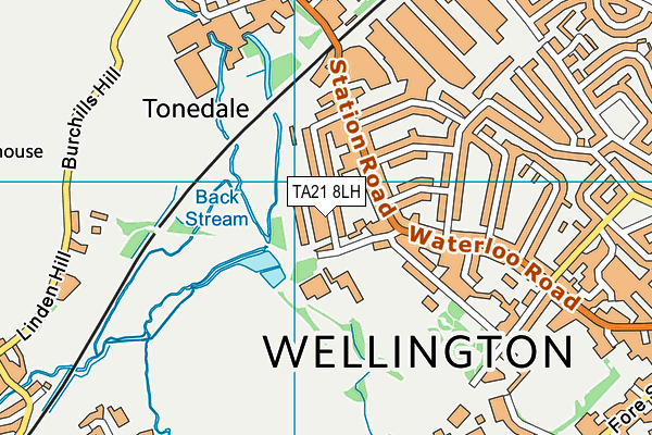 TA21 8LH map - OS VectorMap District (Ordnance Survey)