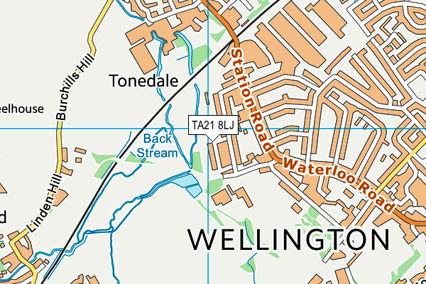 TA21 8LJ map - OS VectorMap District (Ordnance Survey)