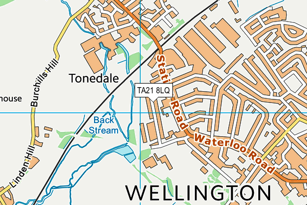 TA21 8LQ map - OS VectorMap District (Ordnance Survey)