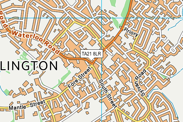 TA21 8LR map - OS VectorMap District (Ordnance Survey)