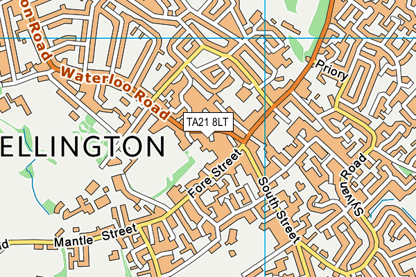 TA21 8LT map - OS VectorMap District (Ordnance Survey)