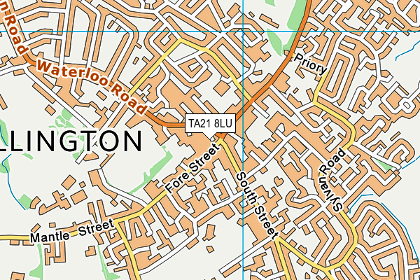 TA21 8LU map - OS VectorMap District (Ordnance Survey)