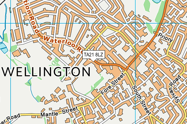 TA21 8LZ map - OS VectorMap District (Ordnance Survey)