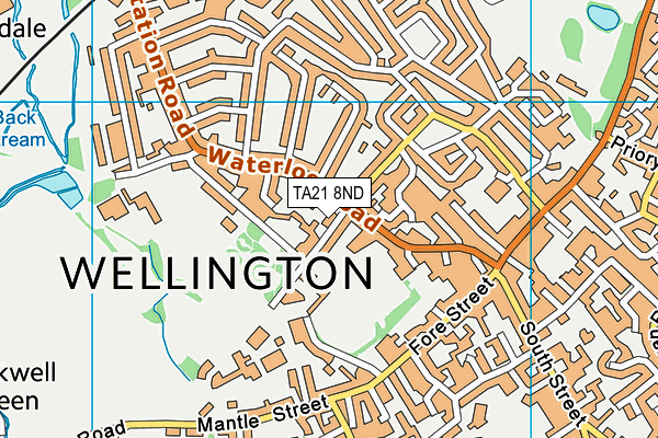 TA21 8ND map - OS VectorMap District (Ordnance Survey)