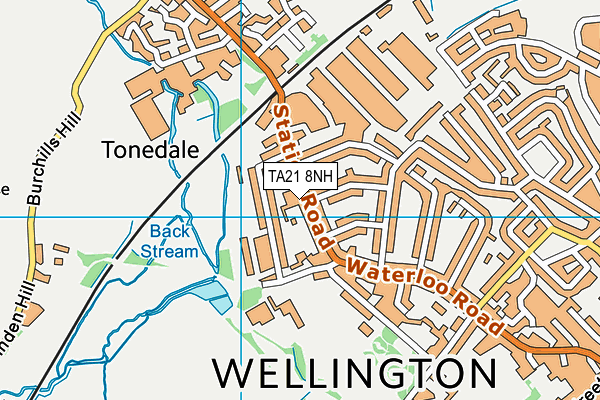 TA21 8NH map - OS VectorMap District (Ordnance Survey)