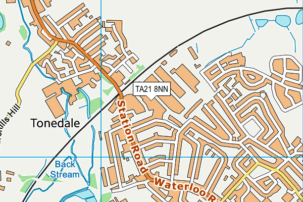 TA21 8NN map - OS VectorMap District (Ordnance Survey)