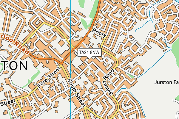 TA21 8NW map - OS VectorMap District (Ordnance Survey)