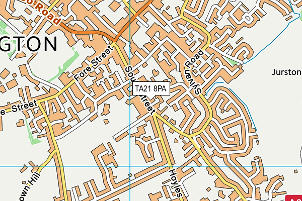 TA21 8PA map - OS VectorMap District (Ordnance Survey)