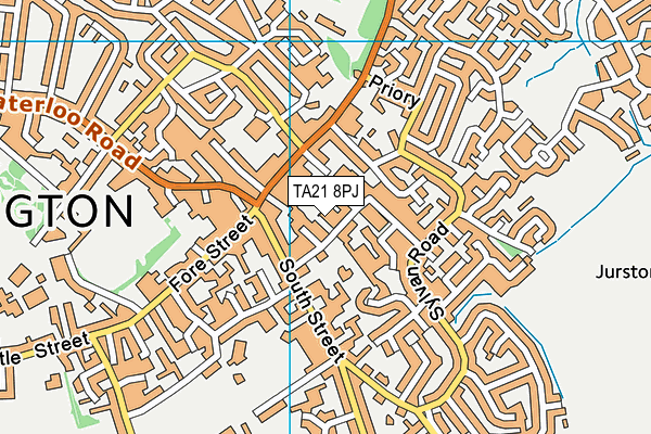 TA21 8PJ map - OS VectorMap District (Ordnance Survey)