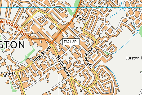 TA21 8PL map - OS VectorMap District (Ordnance Survey)