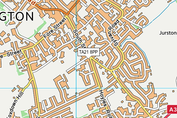 TA21 8PP map - OS VectorMap District (Ordnance Survey)