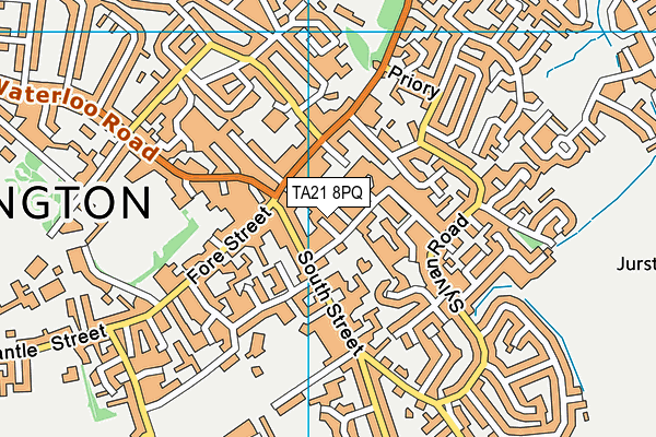 TA21 8PQ map - OS VectorMap District (Ordnance Survey)