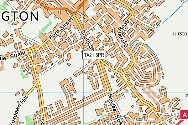 TA21 8PR map - OS VectorMap District (Ordnance Survey)