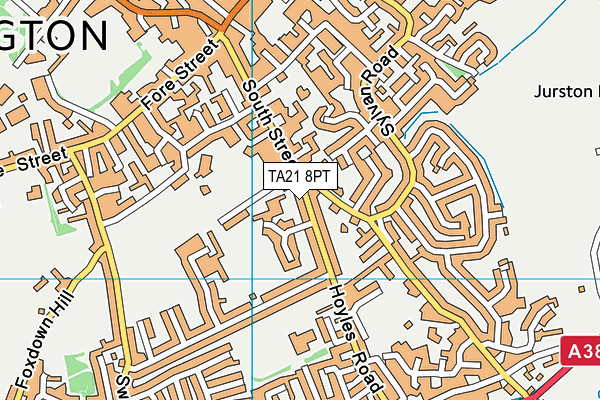 TA21 8PT map - OS VectorMap District (Ordnance Survey)