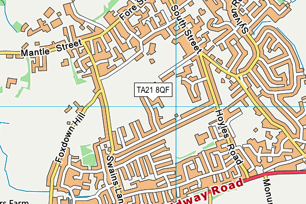 TA21 8QF map - OS VectorMap District (Ordnance Survey)