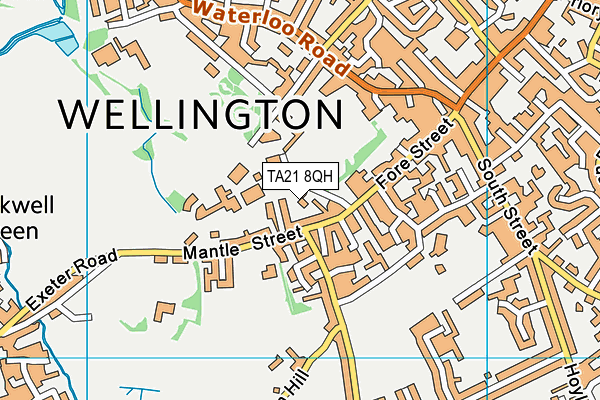 TA21 8QH map - OS VectorMap District (Ordnance Survey)