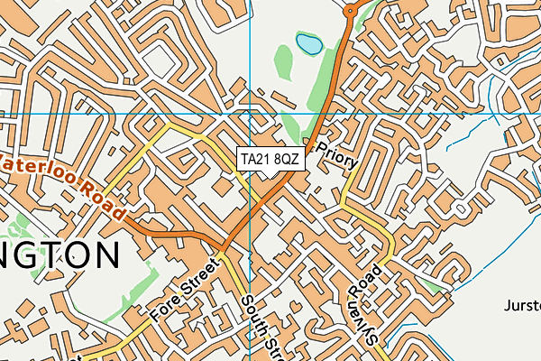 TA21 8QZ map - OS VectorMap District (Ordnance Survey)