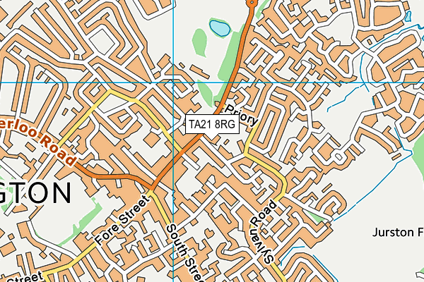 TA21 8RG map - OS VectorMap District (Ordnance Survey)