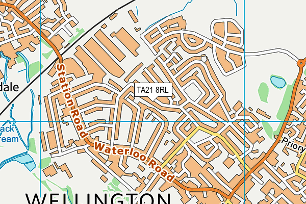 TA21 8RL map - OS VectorMap District (Ordnance Survey)