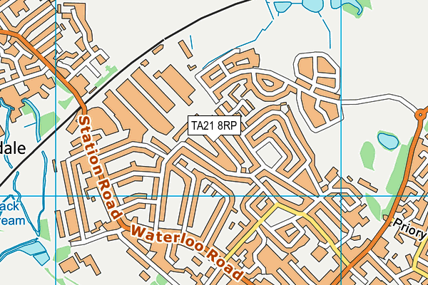 TA21 8RP map - OS VectorMap District (Ordnance Survey)