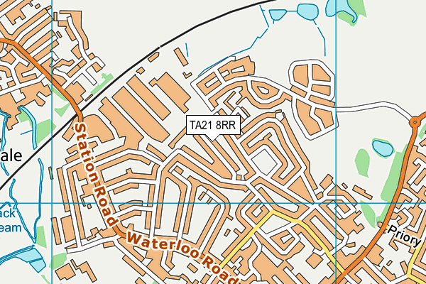 TA21 8RR map - OS VectorMap District (Ordnance Survey)