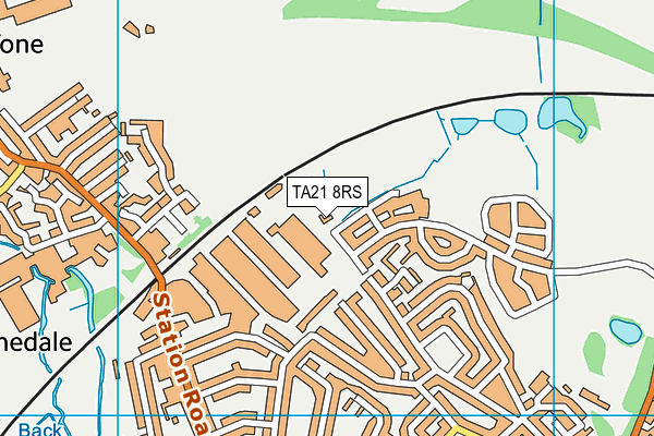 TA21 8RS map - OS VectorMap District (Ordnance Survey)