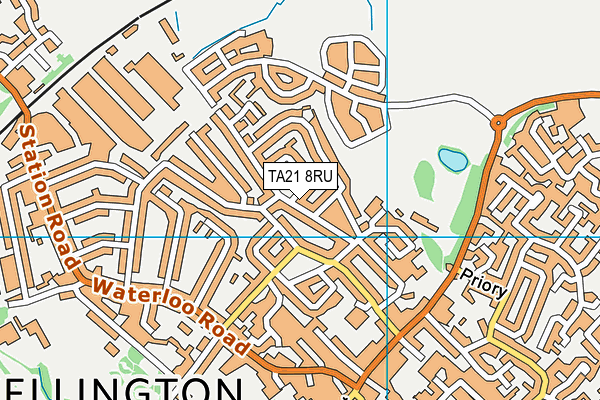 TA21 8RU map - OS VectorMap District (Ordnance Survey)