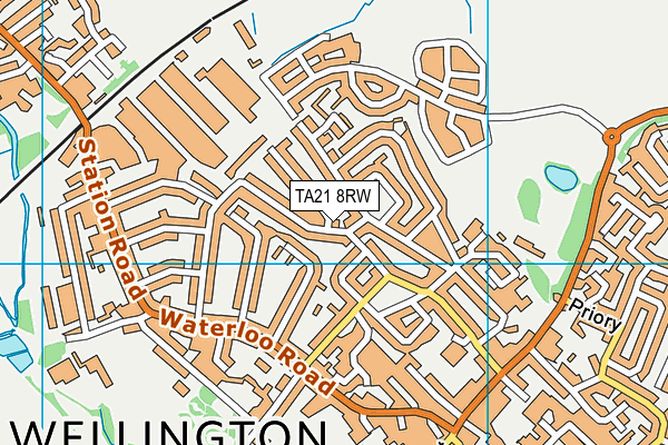 TA21 8RW map - OS VectorMap District (Ordnance Survey)