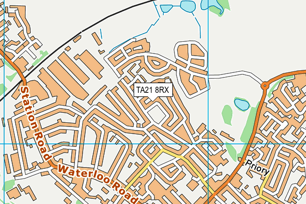 TA21 8RX map - OS VectorMap District (Ordnance Survey)