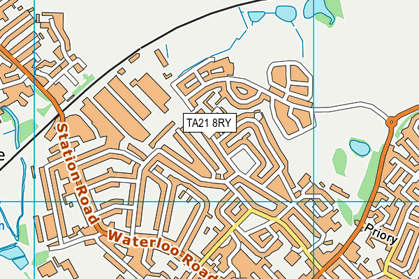 TA21 8RY map - OS VectorMap District (Ordnance Survey)