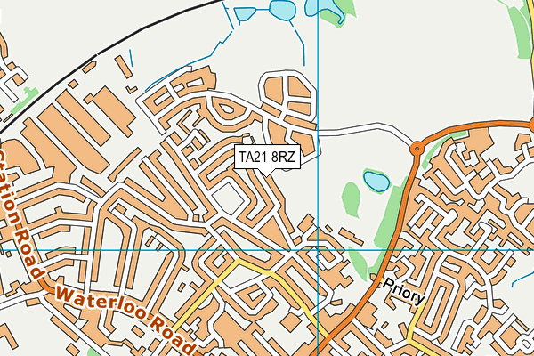 TA21 8RZ map - OS VectorMap District (Ordnance Survey)