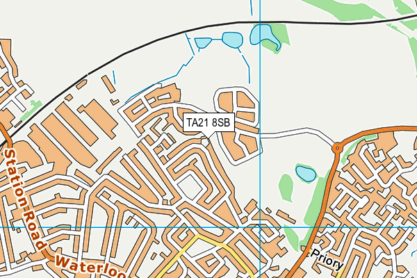 TA21 8SB map - OS VectorMap District (Ordnance Survey)