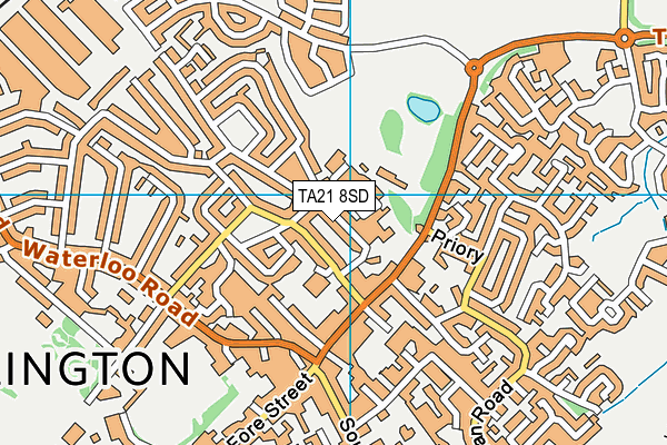 TA21 8SD map - OS VectorMap District (Ordnance Survey)