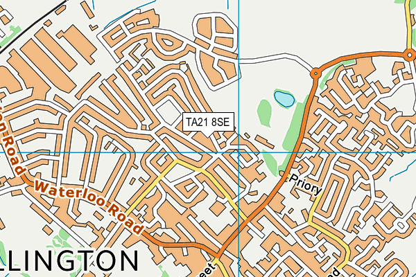 TA21 8SE map - OS VectorMap District (Ordnance Survey)