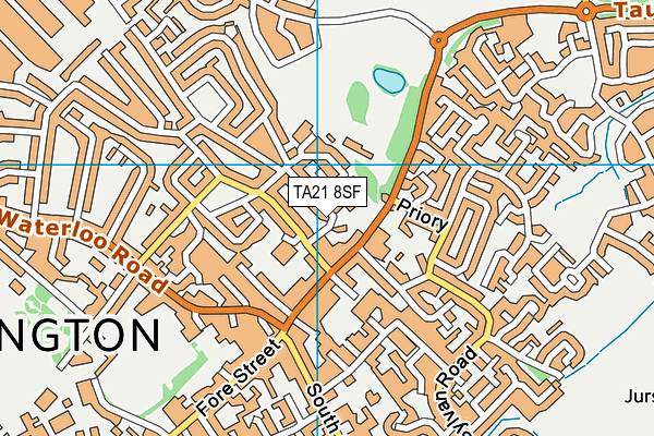 TA21 8SF map - OS VectorMap District (Ordnance Survey)